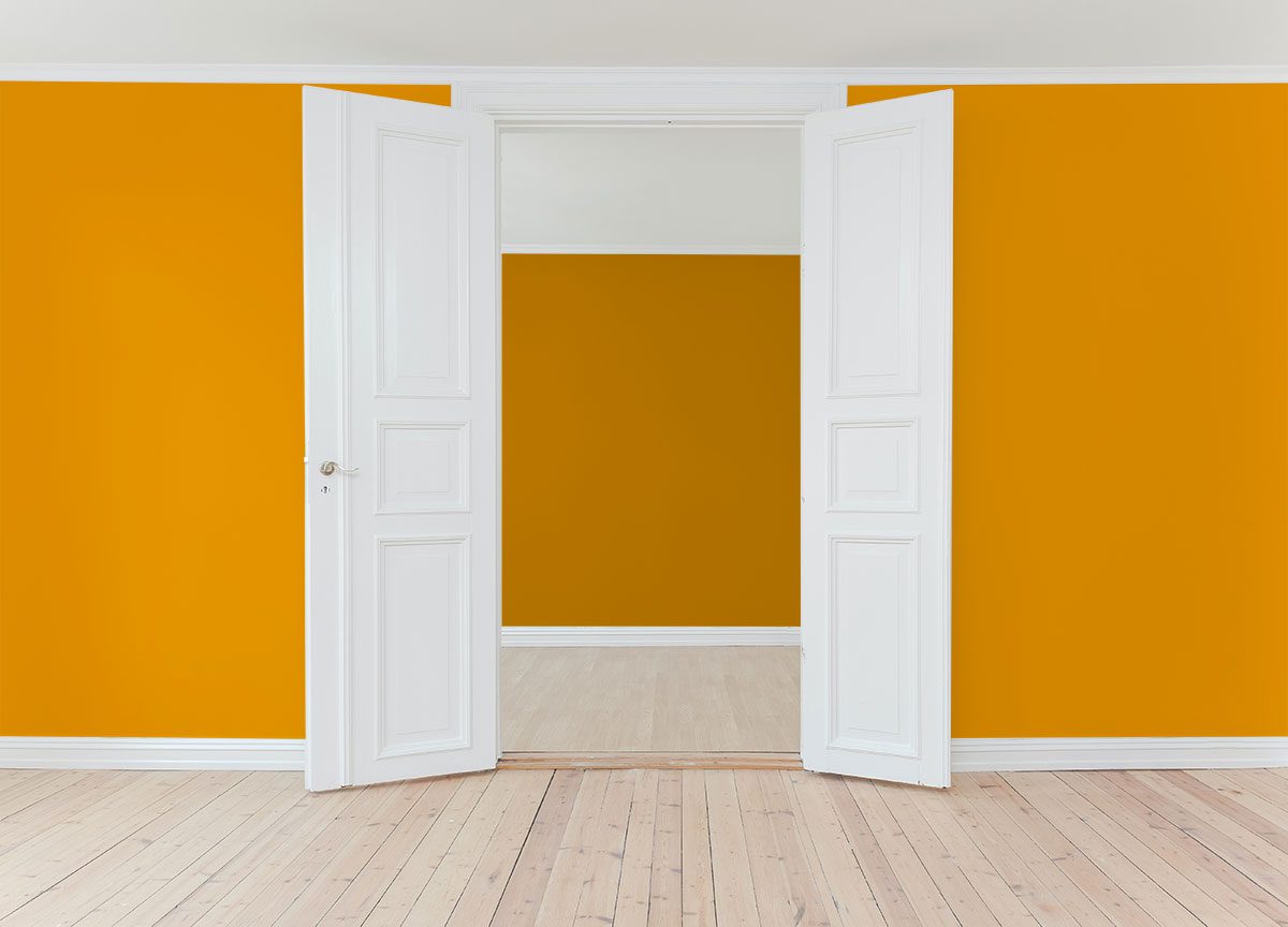 House interior after painting