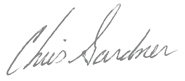 Signature of Chris Gardner